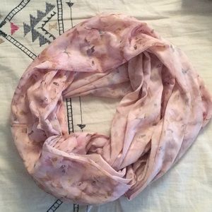 distressed floral scarf